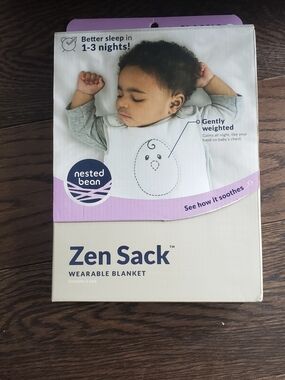 Nested Bean Zen Sack Wearable Blanket - Cream and Light Gray